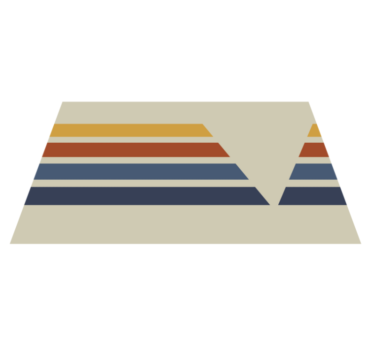 Alfombra vinílica geométrica motivo de rayas chevron - TenVinilo