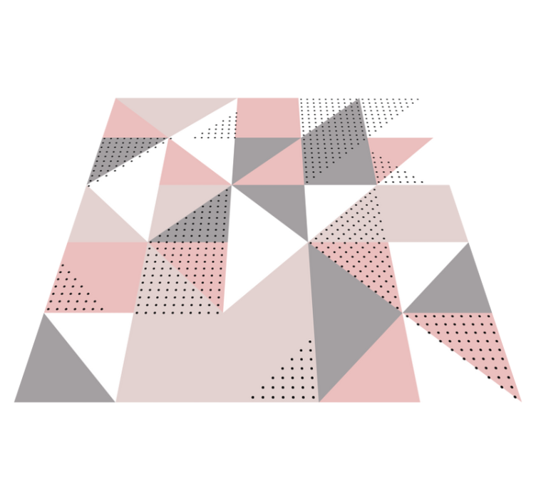 Alfombra vinílica comedor nórdica triángulos pastel - TenVinilo