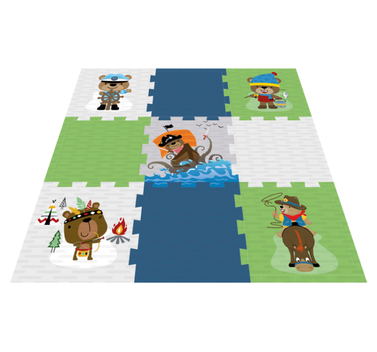 Alfombra vinílica bebé posavasos del juego de los niños de las av - TenVinilo