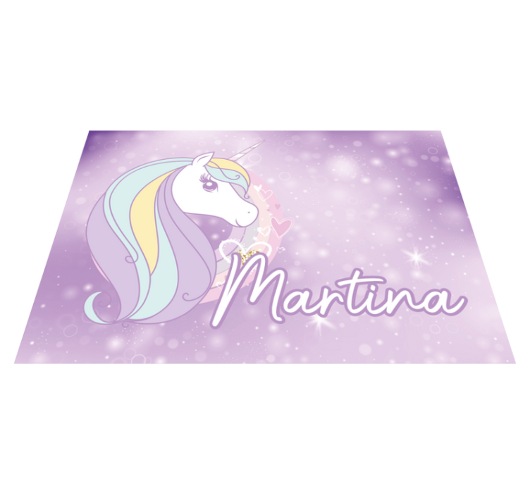 Alfombra vinílica personalizable país de los unicornios - TenVinilo