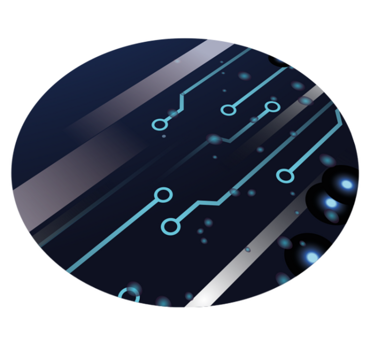 Alfombra vinílica juvenil patrón de placa de circuito - TenVinilo