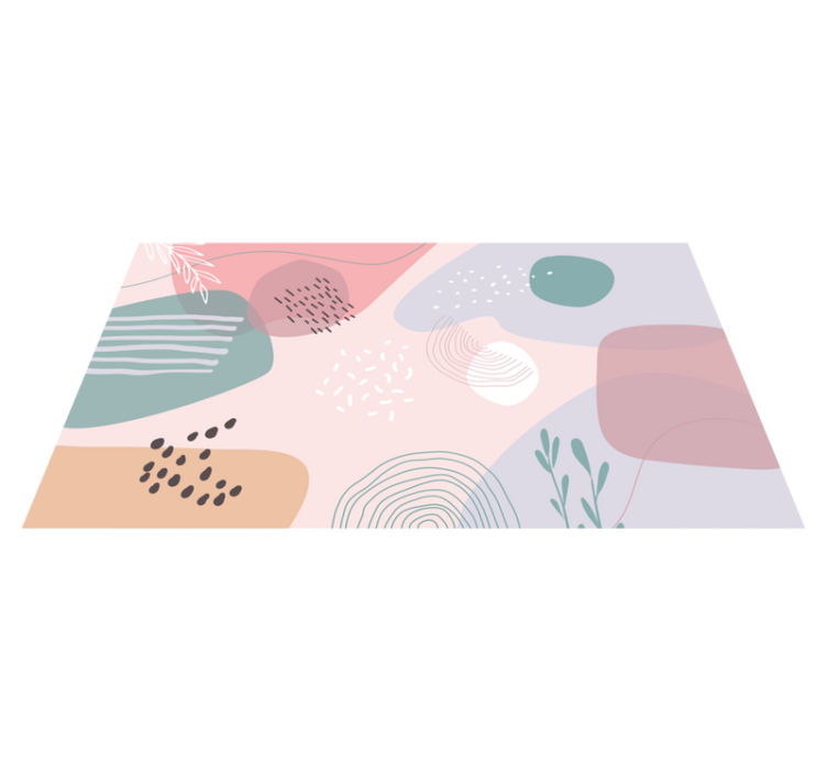 Alfombras vinílicas modernas Pintura pastel creativa - TenVinilo