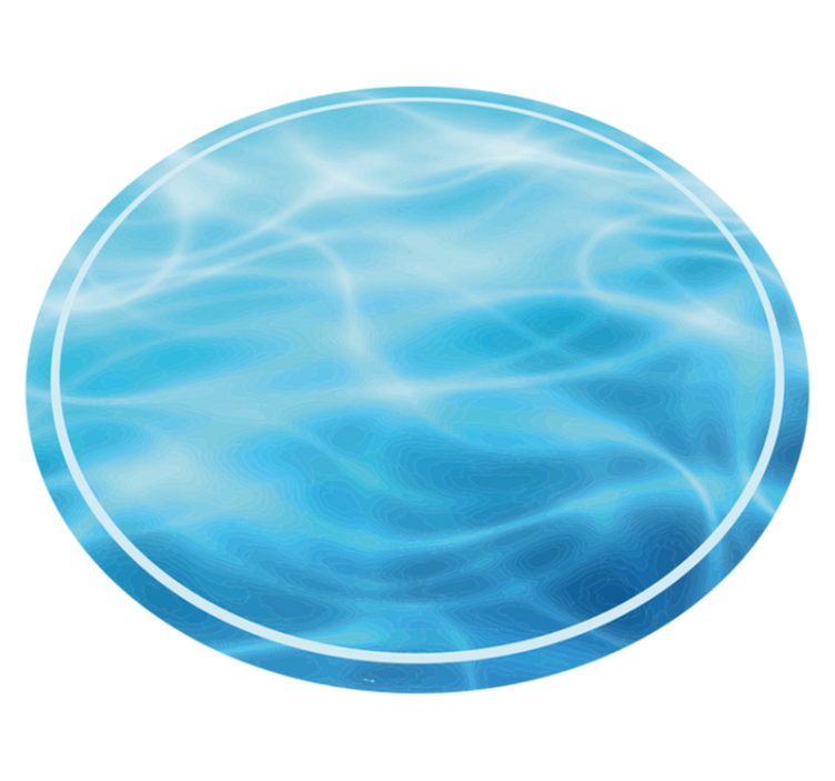 Alfombra vinilo redonda Resumen de mar de agua profunda azul - TenVinilo