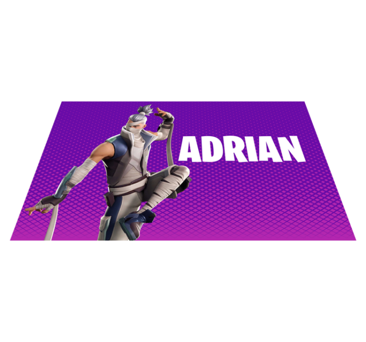 Alfombra vinílica dormitorio Chico ninja de videojuego - TenVinilo