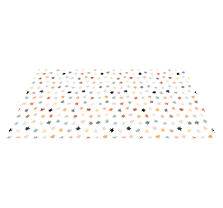 Alfombra vinílica estrellas patrón de estrellas colorido - TenVinilo
