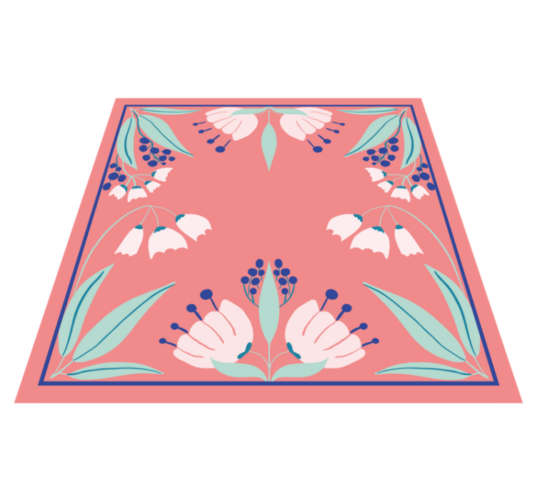 Alfombra vinílica flores paleta de patrones - TenVinilo