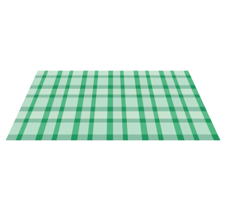 Alfombra vinilo rectangular Cuadrados estampados verdes y blancos - TenVinilo