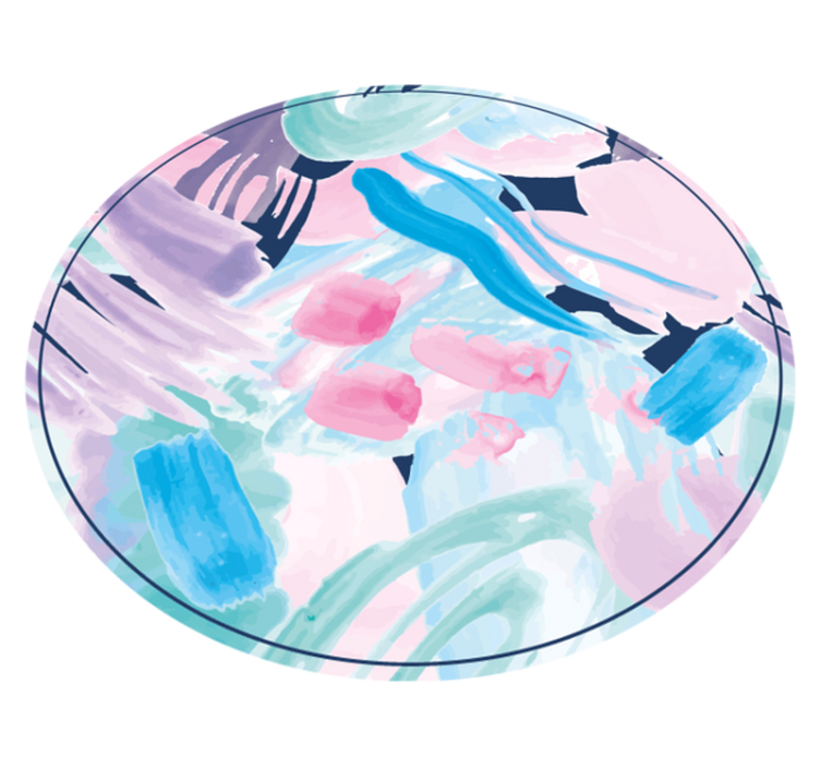 Alfombra vinílica minimalista arte abstracto colorido - TenVinilo