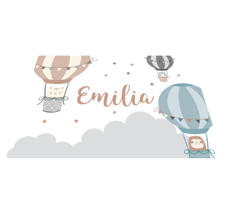 Alfombra vinílica personalizable globos aéreos - TenVinilo