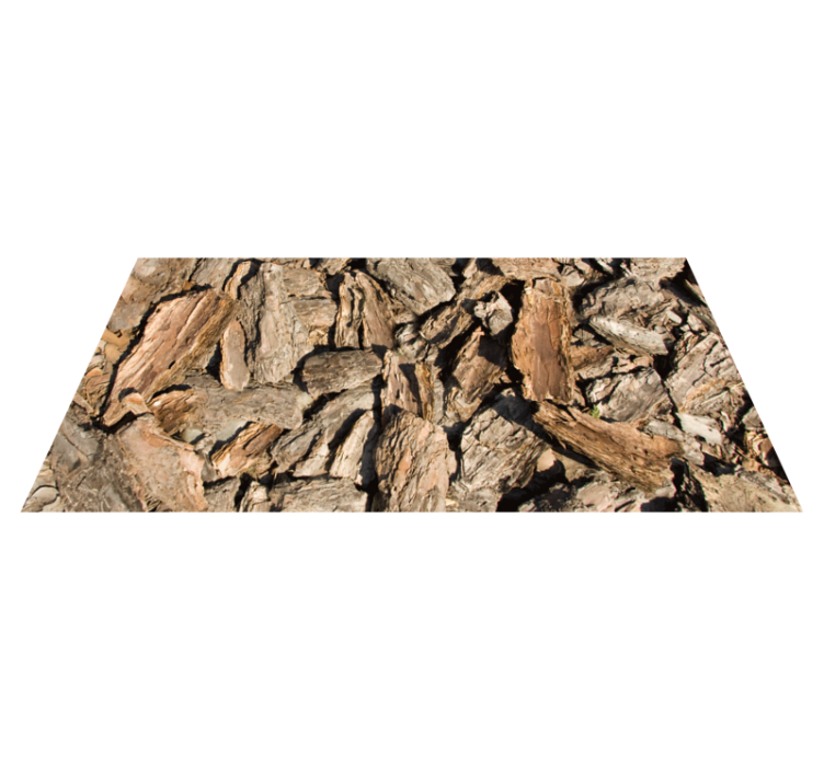 Alfombra vinílica imitación madera diseño de corteza natural - TenVinilo