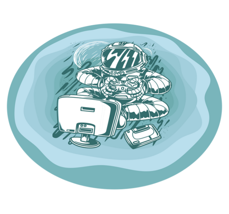 Alfombras vinílicas modernas Consola portátil de dibujos animados - TenVinilo