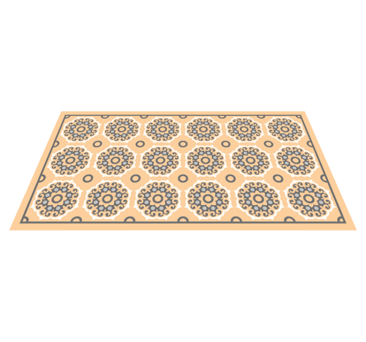 Alfombra vinílica hidráulica motivo de mandala geométrico - TenVinilo