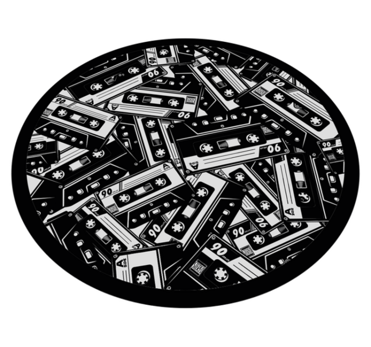Alfombra vinílica infantil concepto cassette tape - TenVinilo