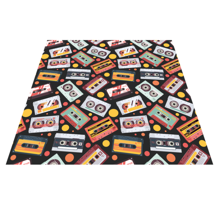 Alfombra vinílica textura estilo cassette retro - TenVinilo