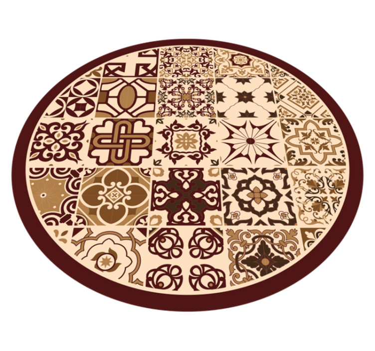 Alfombra vinílica hidráulica composiciones mosaico vibrante - TenVinilo