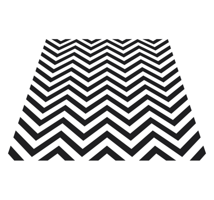 Alfombra vinílica rayas chevron blanco y negro - TenVinilo