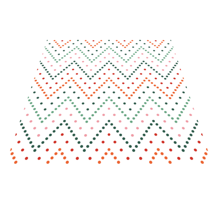 Alfombra vinílica infantil patrón chevron colorido - TenVinilo