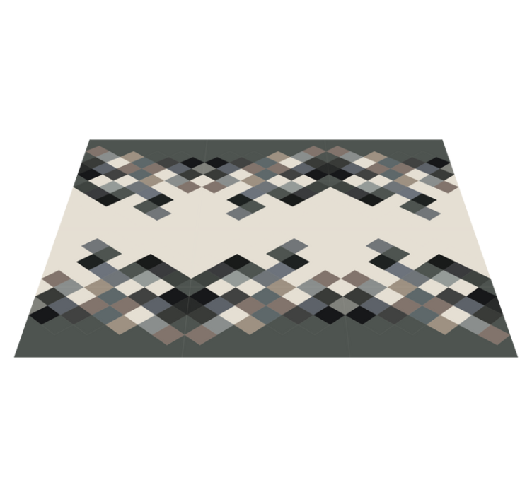 Alfombra vinílica mosaico motivo geométrico contemporáneo - TenVinilo