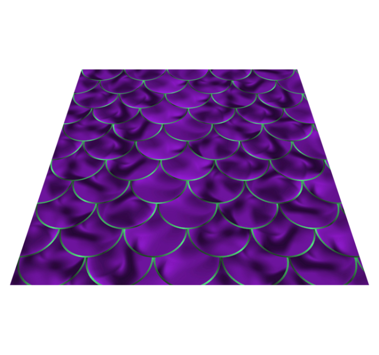 Alfombra vinílica animal print motivo escamas de sirena - TenVinilo