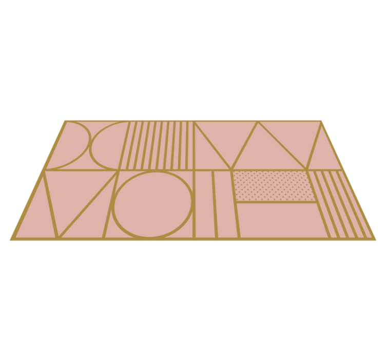 Alfombra vinílica minimalista figuras geométricas - TenVinilo