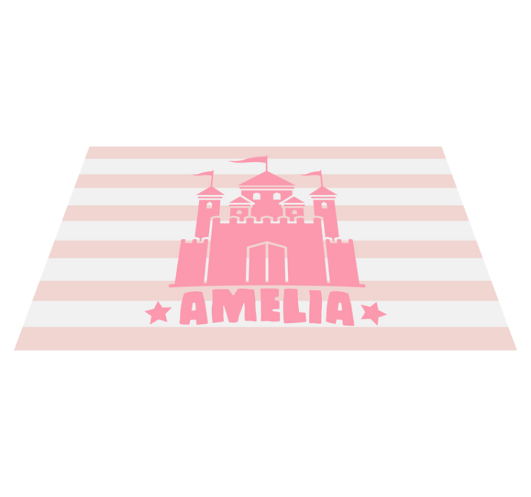 Alfombra vinílica infantil personalizada castillo - TenVinilo