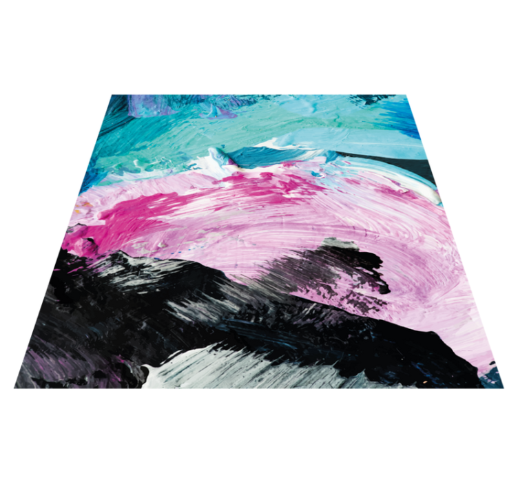 Alfombra vinílica imitación explosión de color abstracta - TenVinilo