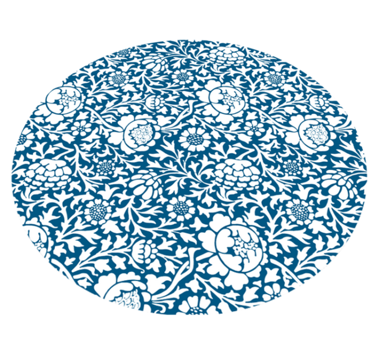 Alfombra vinílica flores estilo floral - TenVinilo