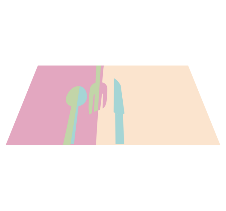 Alfombra vinílica cocina siluetas de utensilios con estilo - TenVinilo