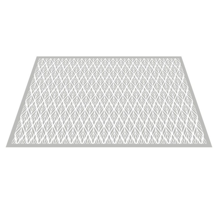 Alfombra vinílica moderna patrón de hojas grises - TenVinilo