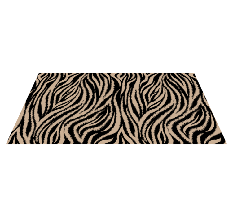 Alfombra vinílica animal print motivo rayas cebra - TenVinilo