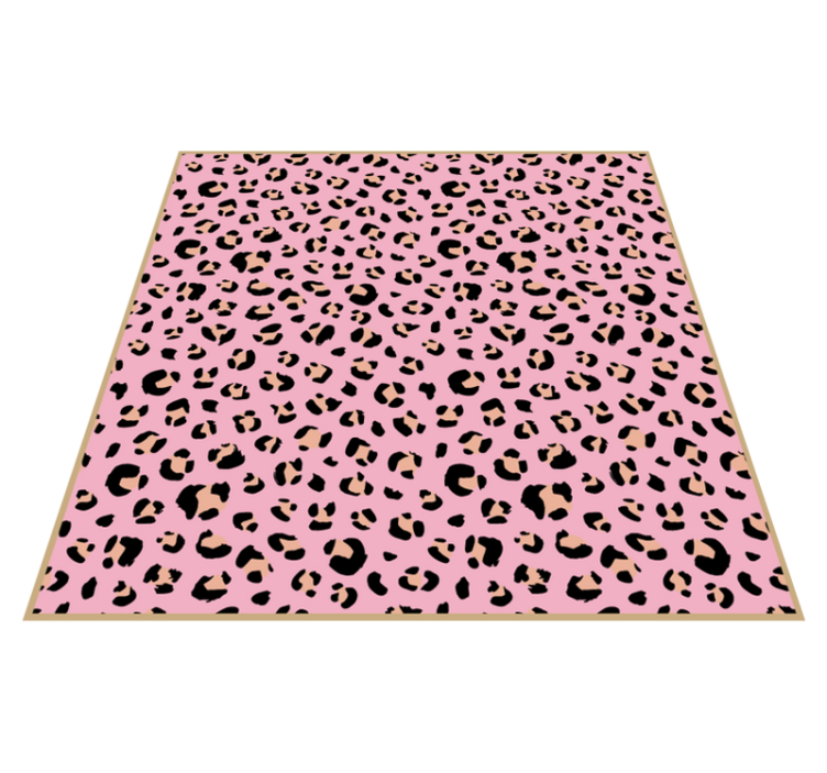 Alfombra vinílica animal print leopardo rosa chic - TenVinilo