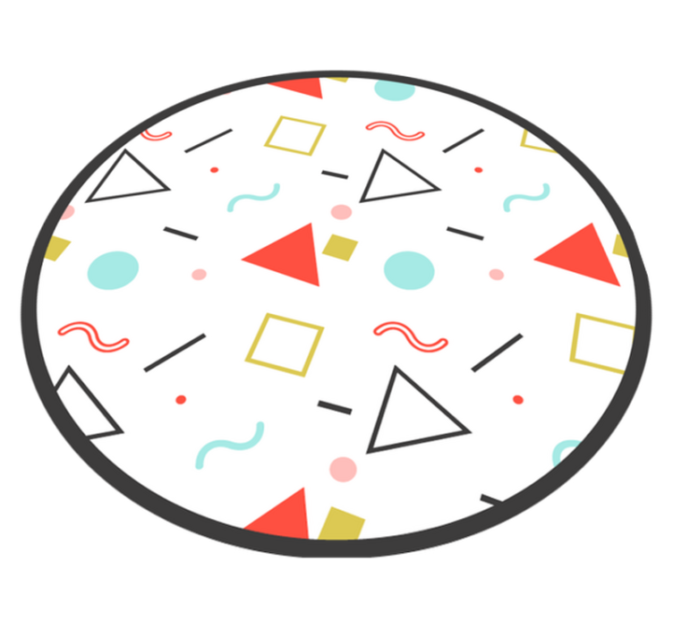 Alfombra vinílica geométrica formas coloridas geométricas - TenVinilo