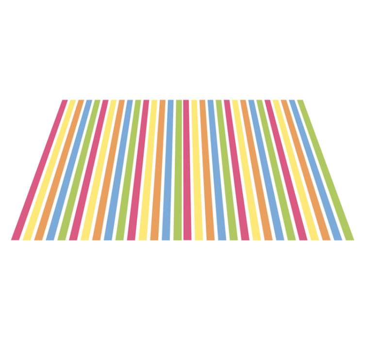 Alfombra vinílica rayas líneas verticales coloridas - TenVinilo