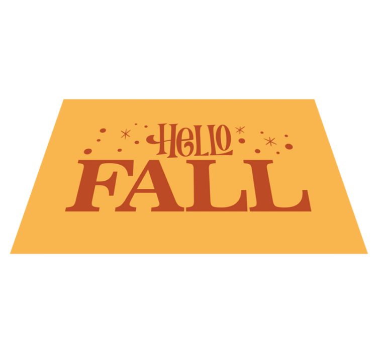 Alfombra vinílica frase bienvenidas vibraciones otoñales - TenVinilo