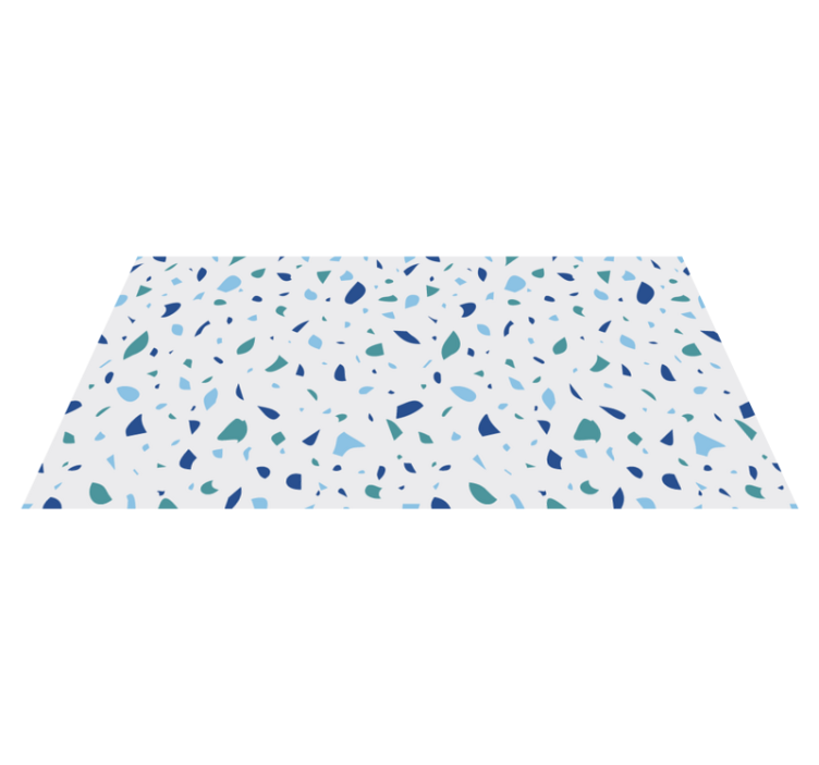 Alfombra vinílica imitación mármol patrón colorido - TenVinilo