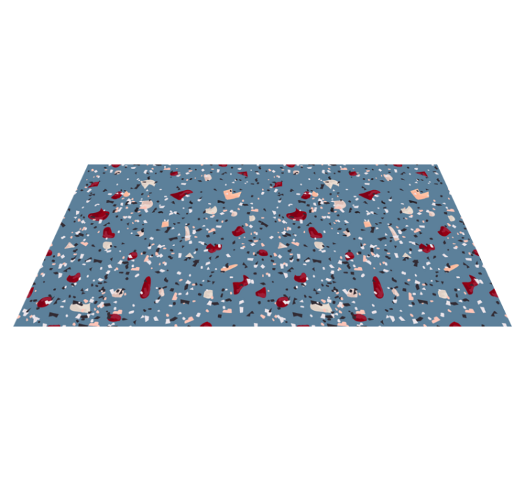 Alfombra vinílica textura formas coloridas y atrevidas - TenVinilo
