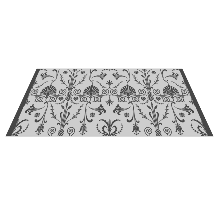 Alfombra vinílica moderna patrón decorativo floral - TenVinilo