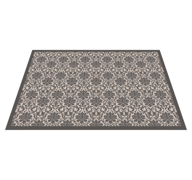 Alfombra vinílica imitación piedra patrón damascado elegante - TenVinilo