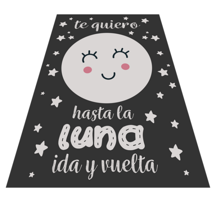 Alfombra vinílica bebé Te amo hasta la luna - TenVinilo