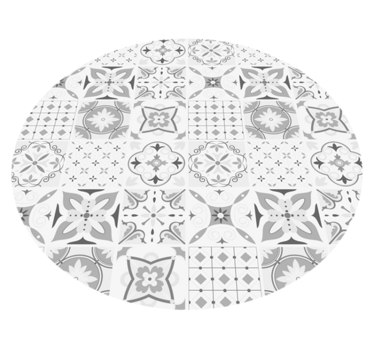 Alfombra vinílica azulejos mosaico monocromo - TenVinilo