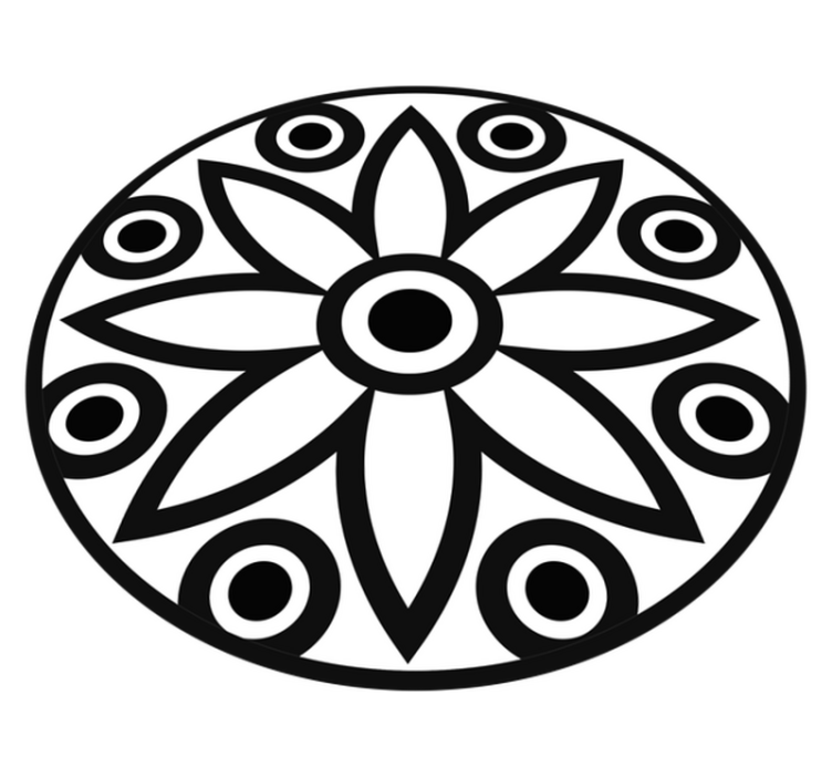 Alfombra vinílica salón Patrón minimalista blanco y negro - TenVinilo