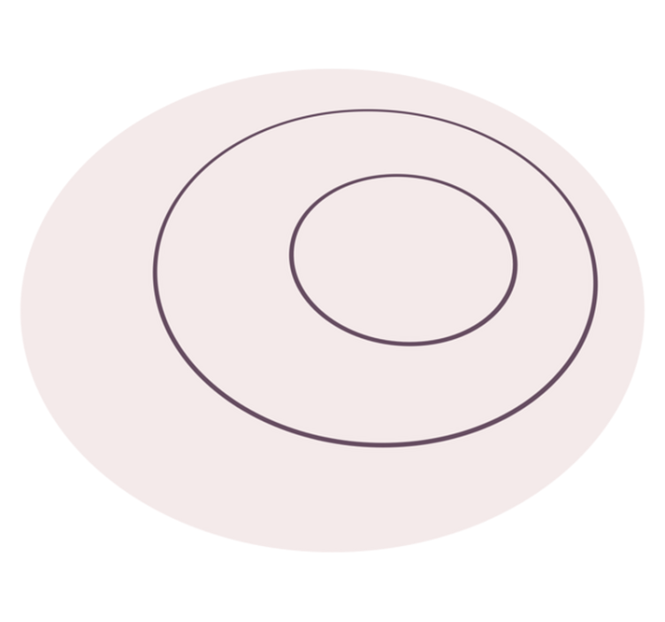 Alfombra de vinilo minimalista diseño circular minimalista - TenVinilo