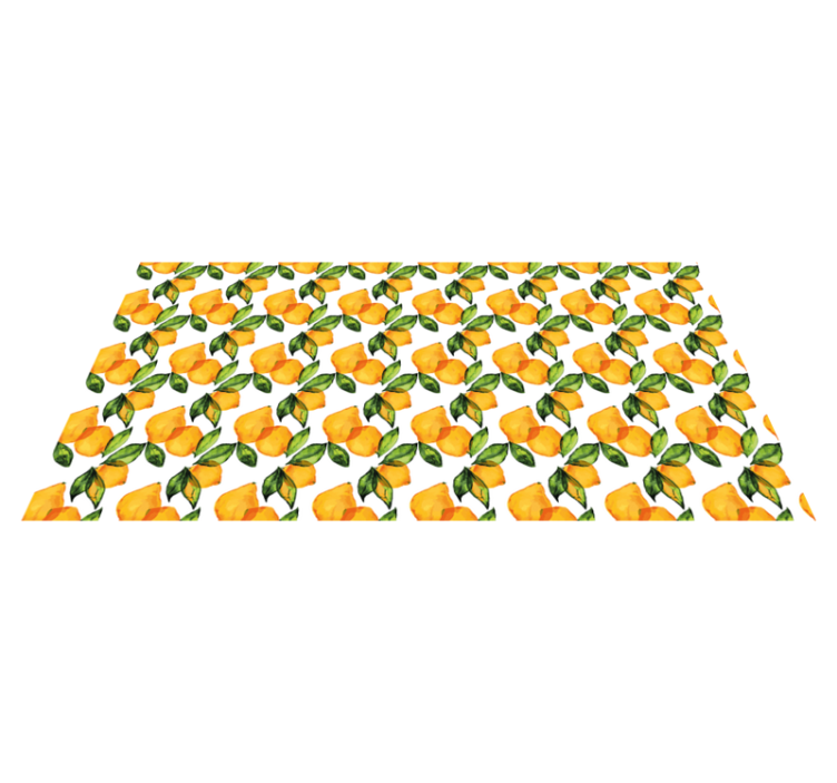 Alfombra vinílica flores Limón al estilo mediterráneo - TenVinilo