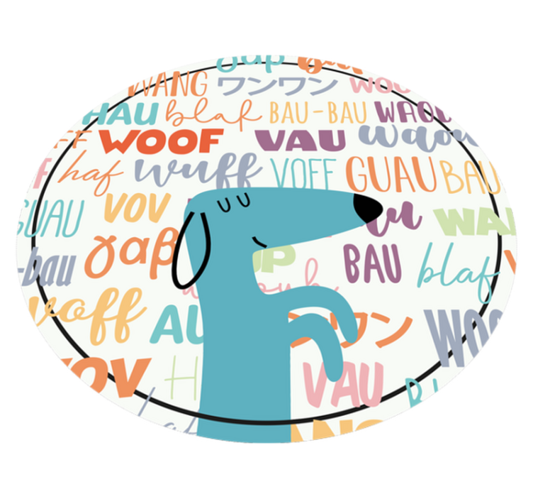 Alfombra de vinilo animal el ladrido del perro - TenVinilo