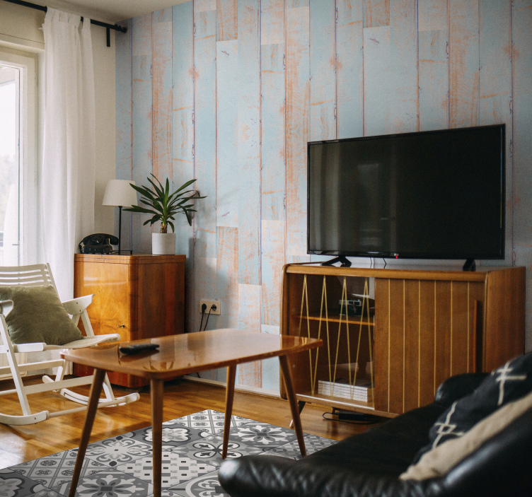 Alfombra vinílica hidráulica azulejos grises - TenVinilo