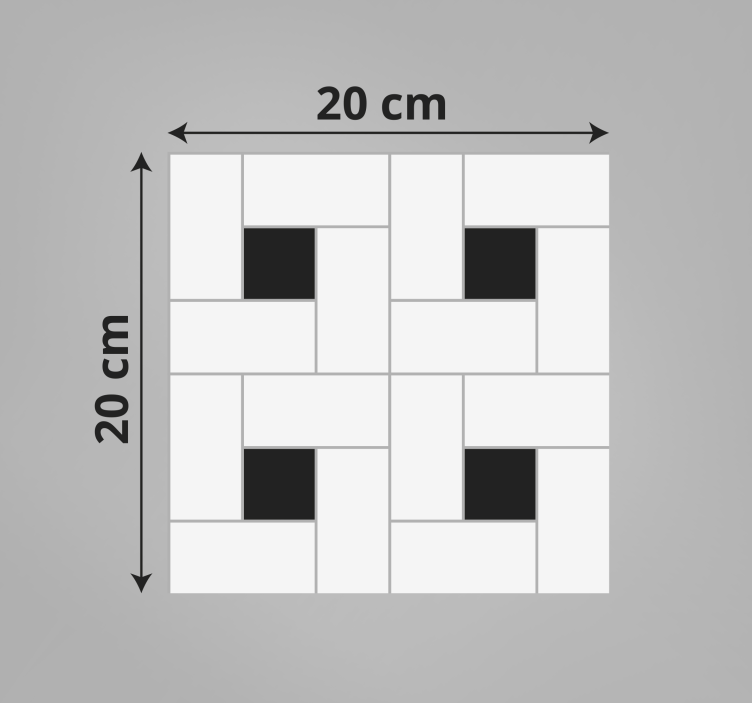 Alfombra vinílica hidráulica estilo de patrón de cuadros - TenVinilo