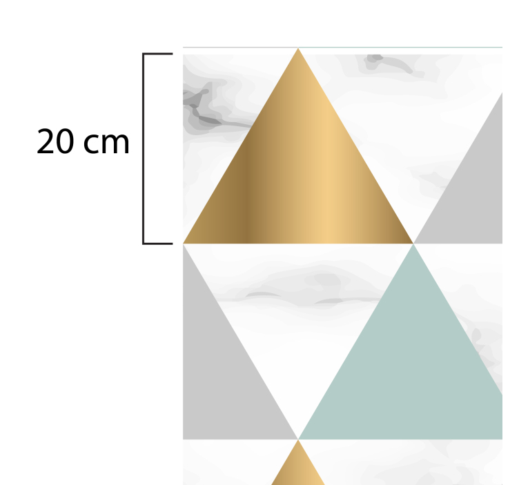 Alfombra de vinilo geométrica Triángulos de mármol - TenVinilo