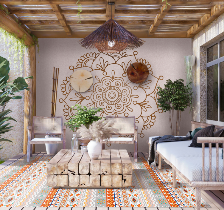 Alfombra de vinilo étnica patrón estilo bohemioPatrón estilo bohe - TenVinilo