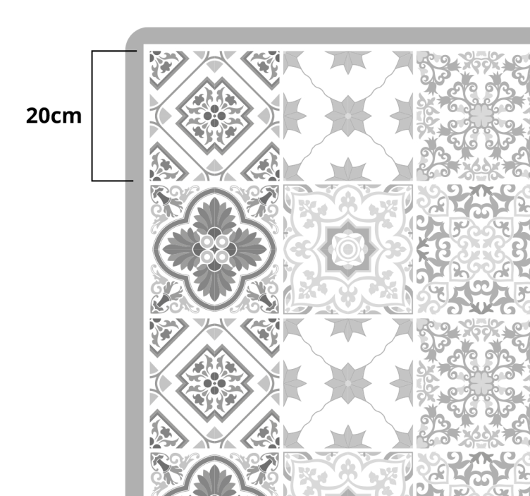 Alfombra vinílica imitación mármol patrón elegante - TenVinilo