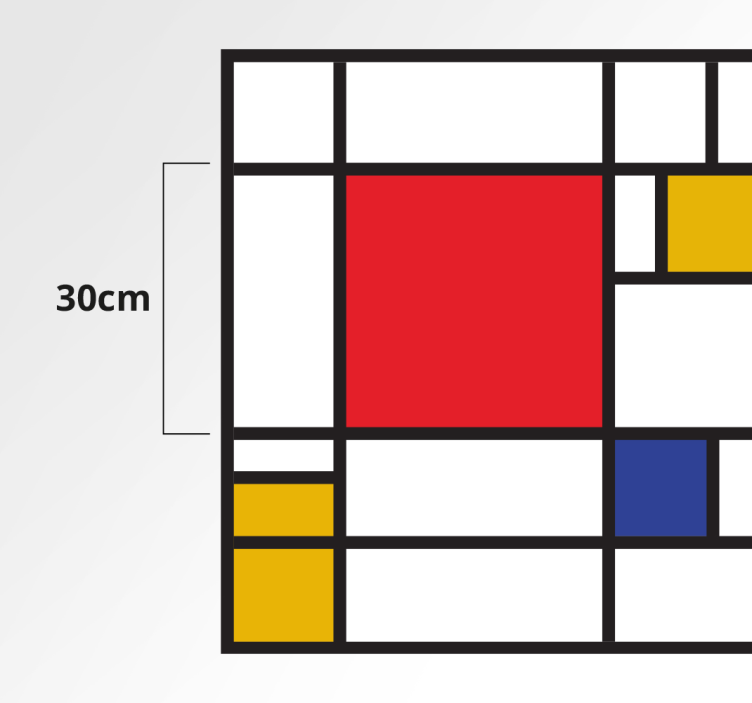 Alfombra de vinilo geométrica Arte mondrian - TenVinilo